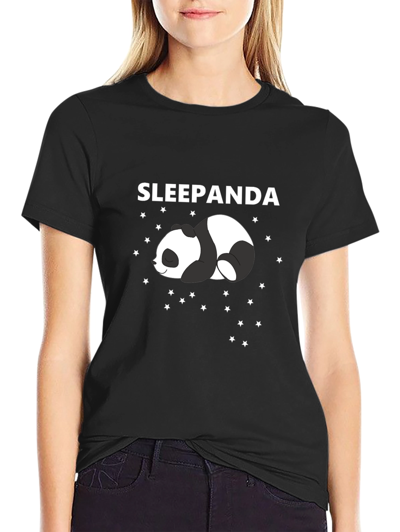 Sleepanda Graphic Tee - Cute Panda Star Design