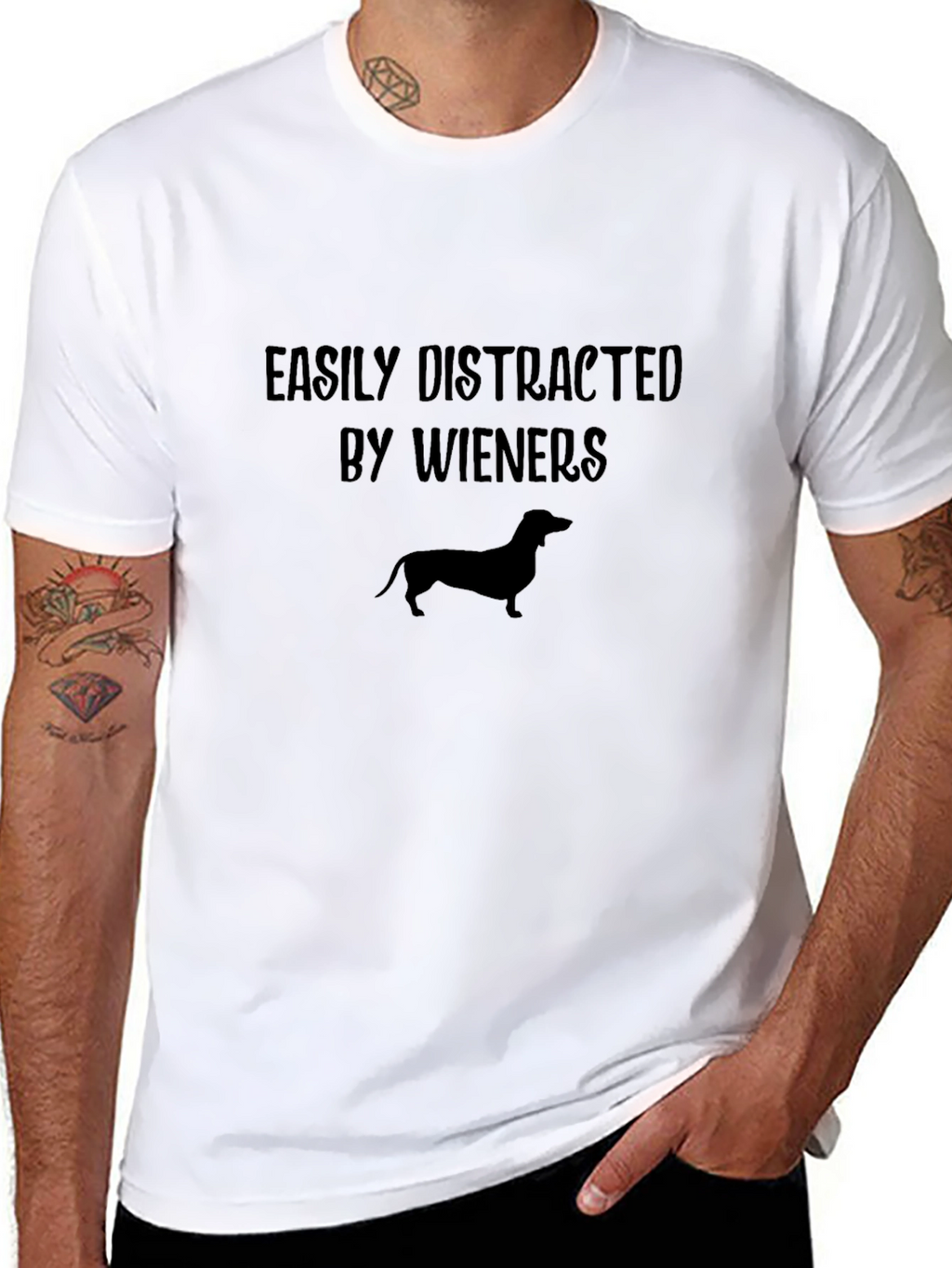 Easily Distracted By Wieners Dachshund T-Shirt