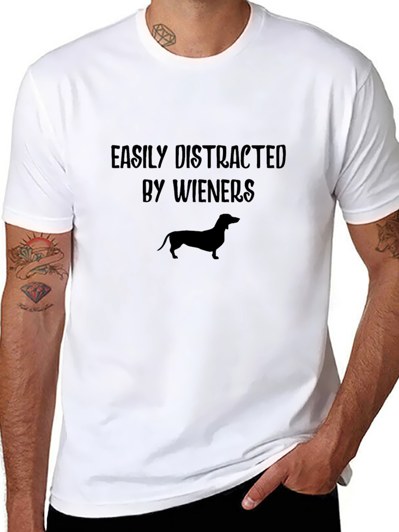Easily Distracted By Wieners Dachshund T-Shirt