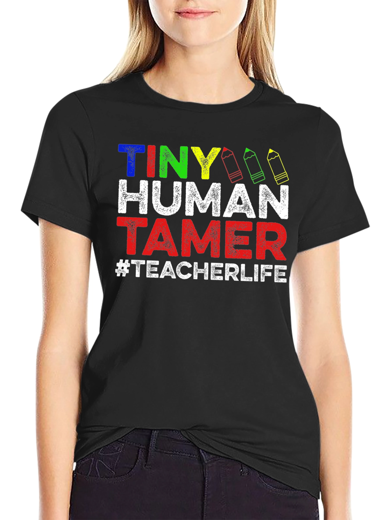 Tiny Human Tamer Teacher T-Shirt