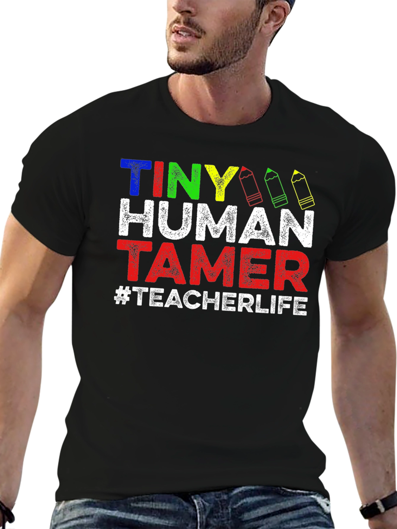 Tiny Human Tamer Teacher T-Shirt