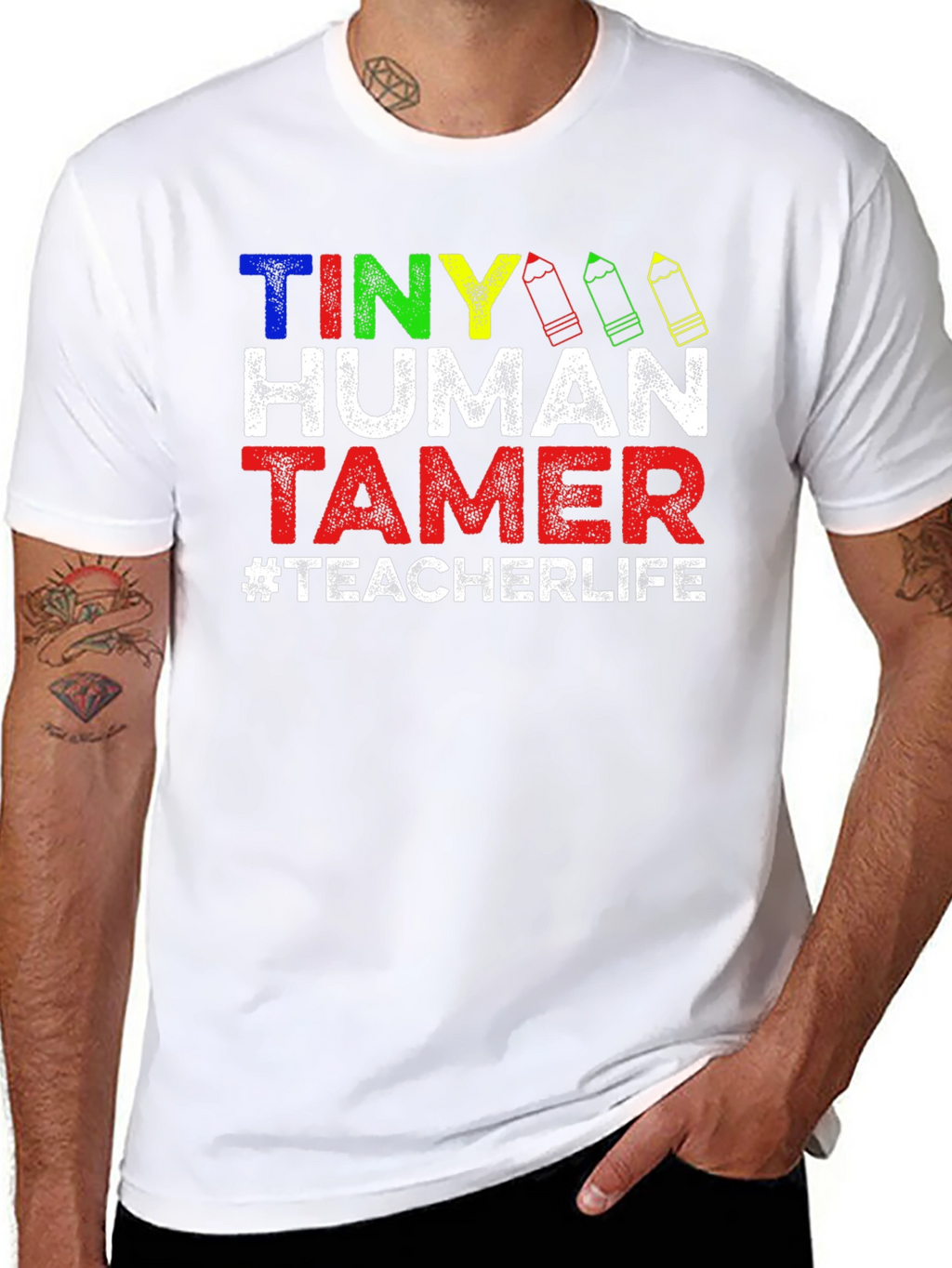 Tiny Human Tamer Teacher T-Shirt