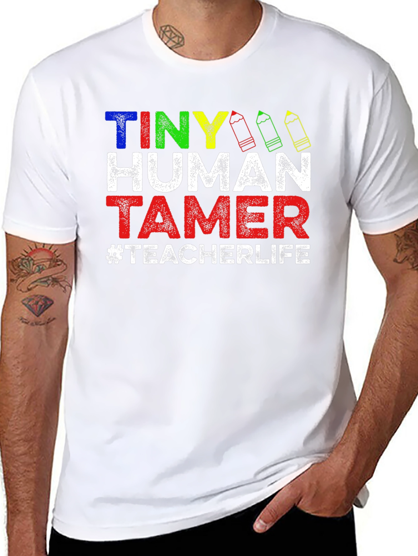 Tiny Human Tamer Teacher T-Shirt