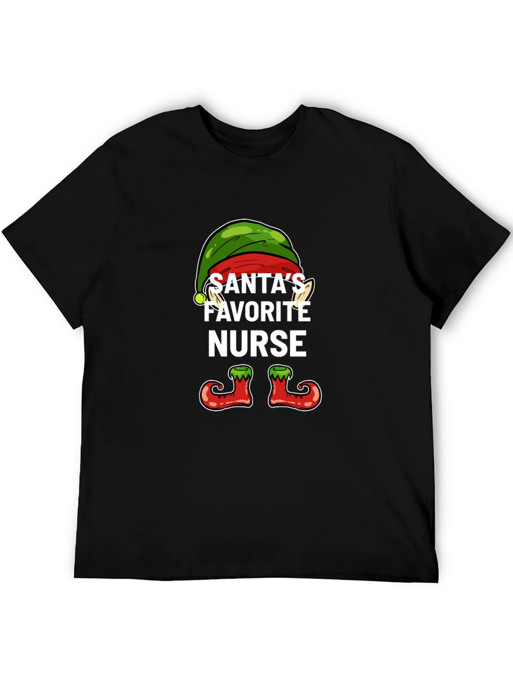 Santas Favorite Nurse Holiday T-Shirt