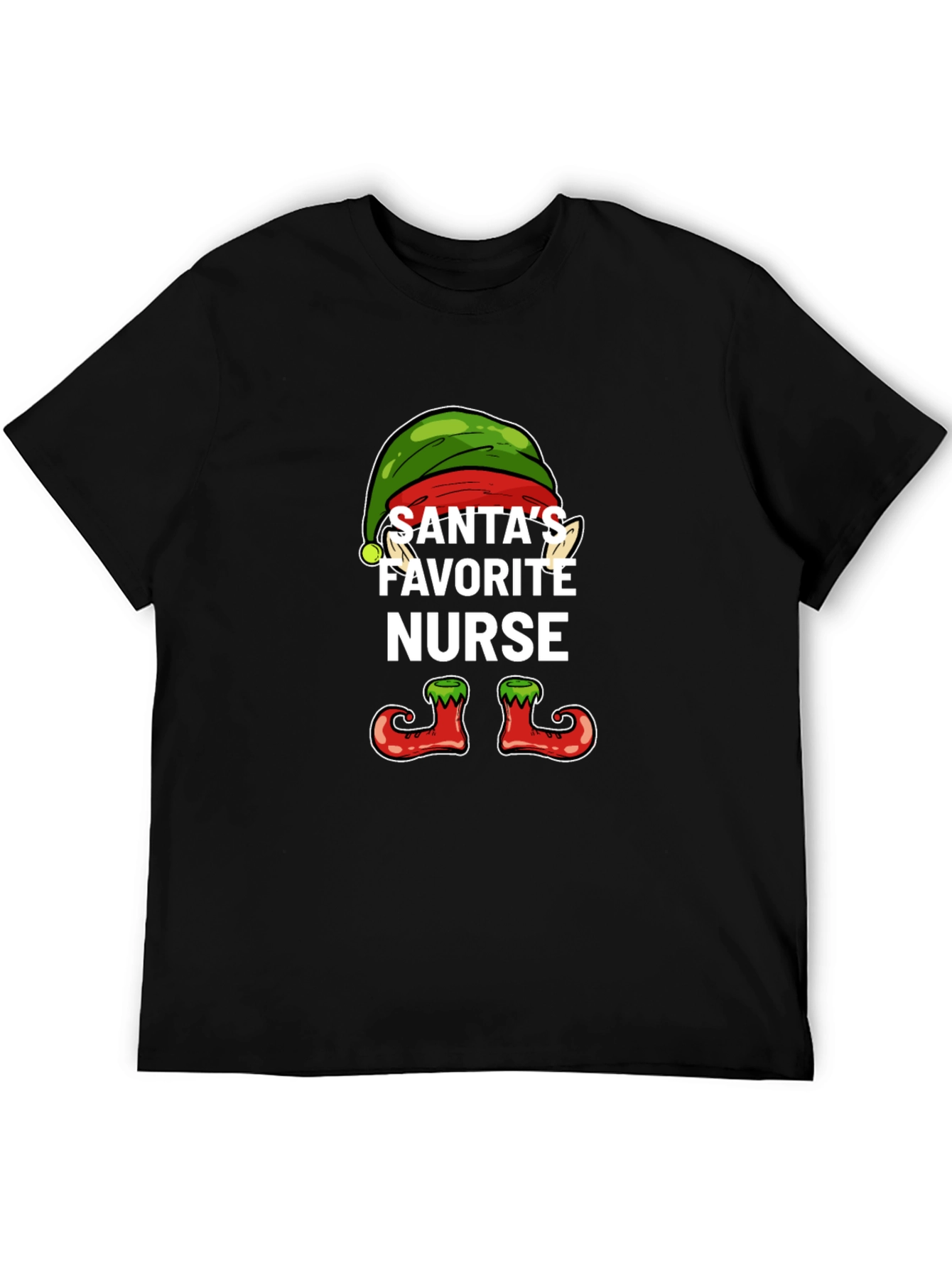 Santas Favorite Nurse Holiday T-Shirt