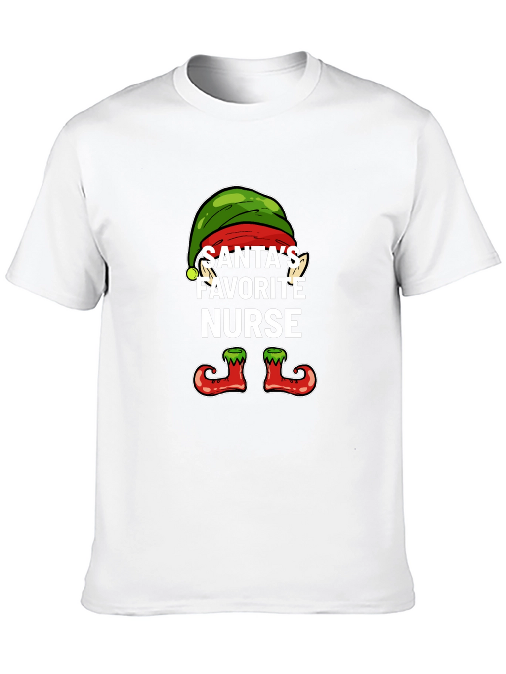 Santas Favorite Nurse Holiday T-Shirt