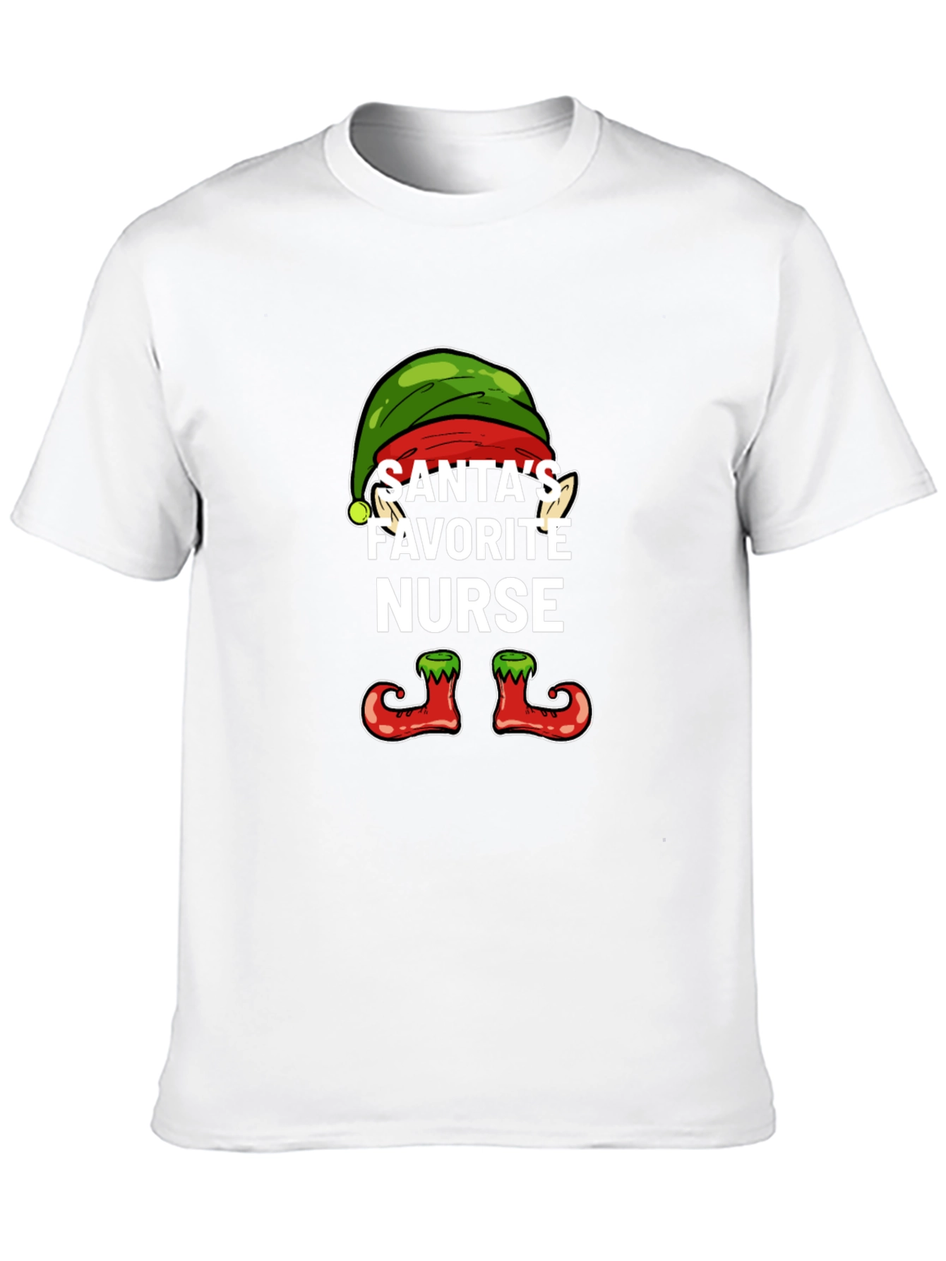 Santas Favorite Nurse Holiday T-Shirt