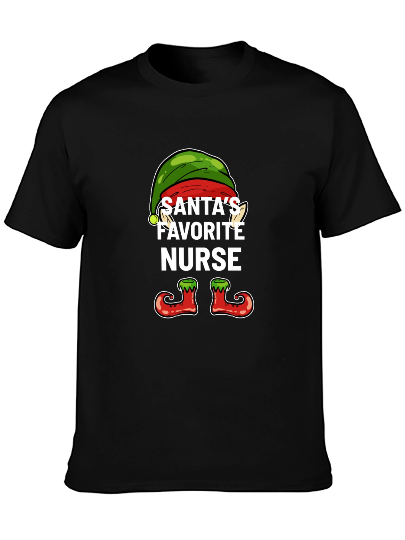 Santas Favorite Nurse Holiday T-Shirt