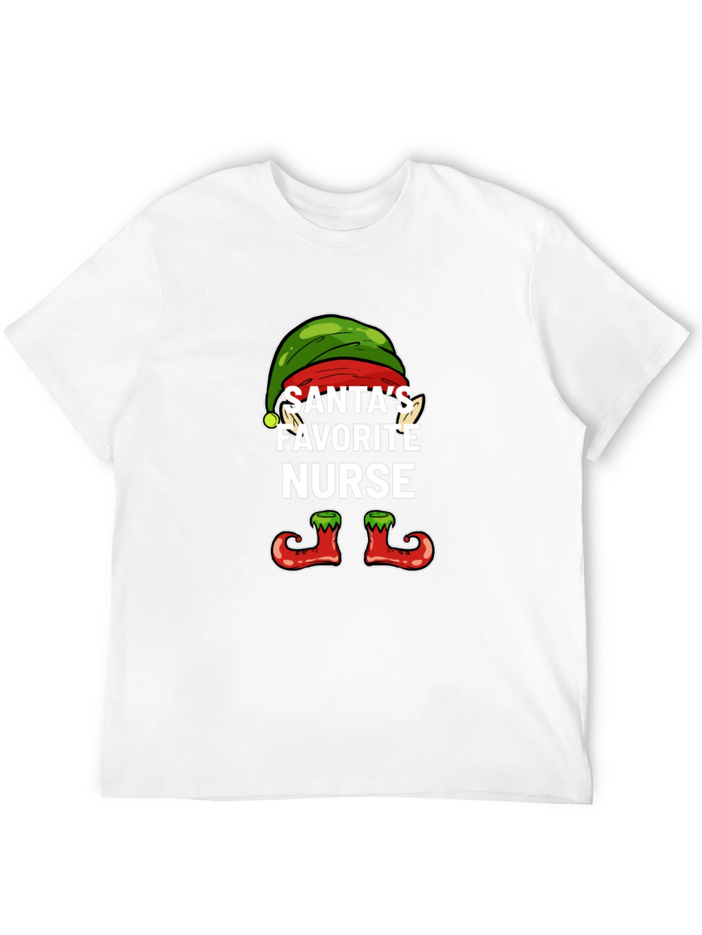 Santas Favorite Nurse Holiday T-Shirt