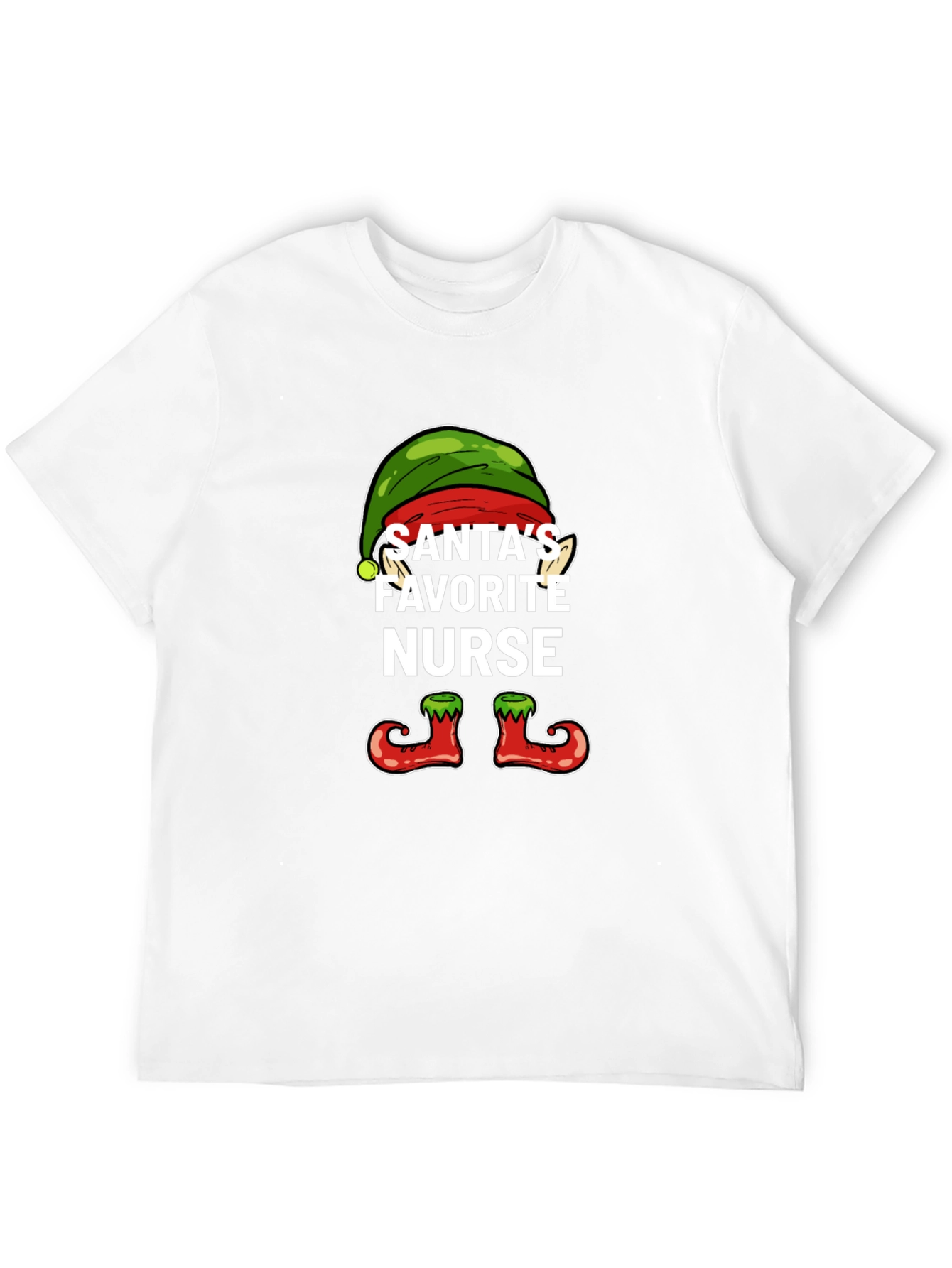 Santas Favorite Nurse Holiday T-Shirt