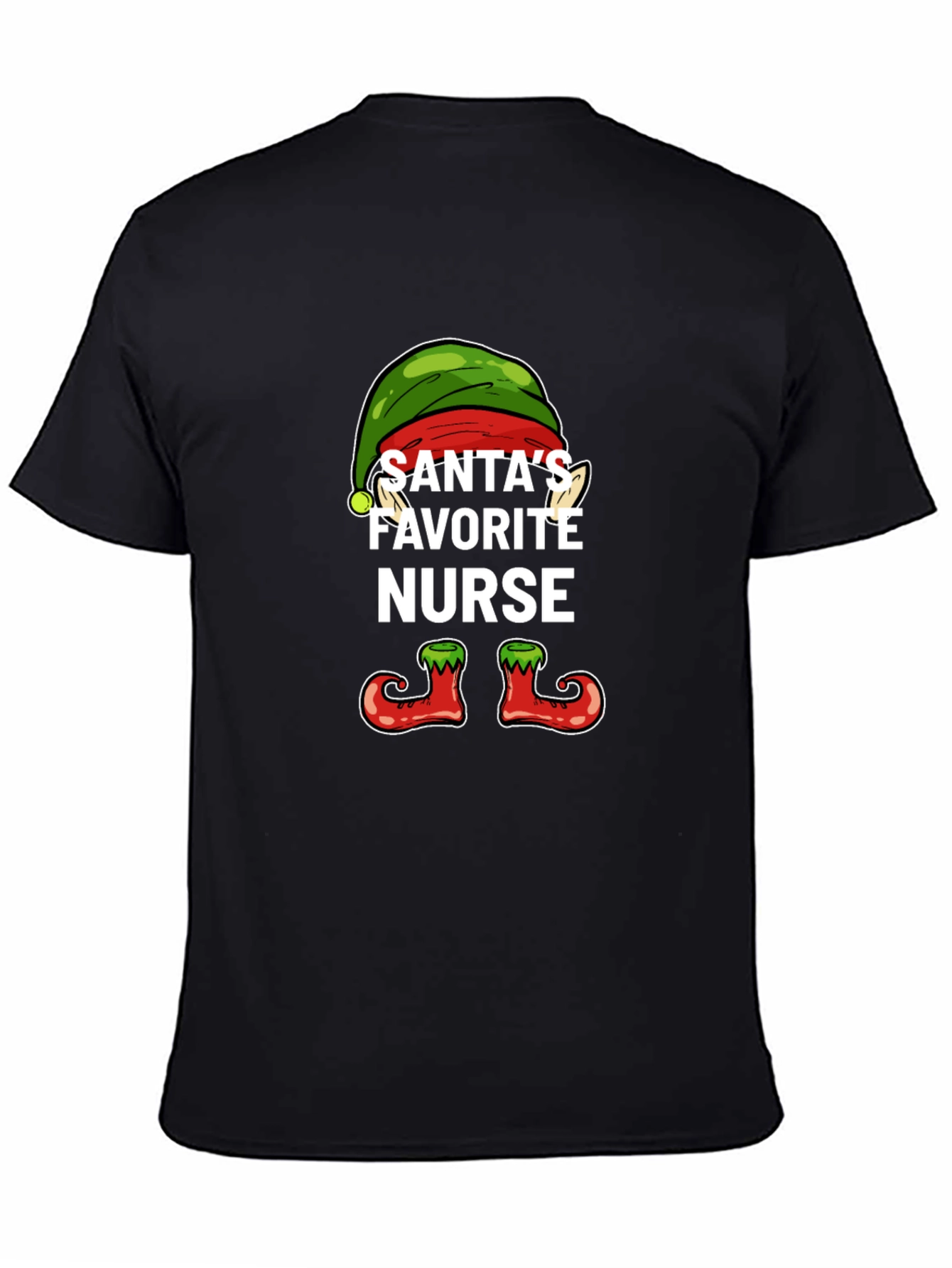 Santas Favorite Nurse Holiday T-Shirt