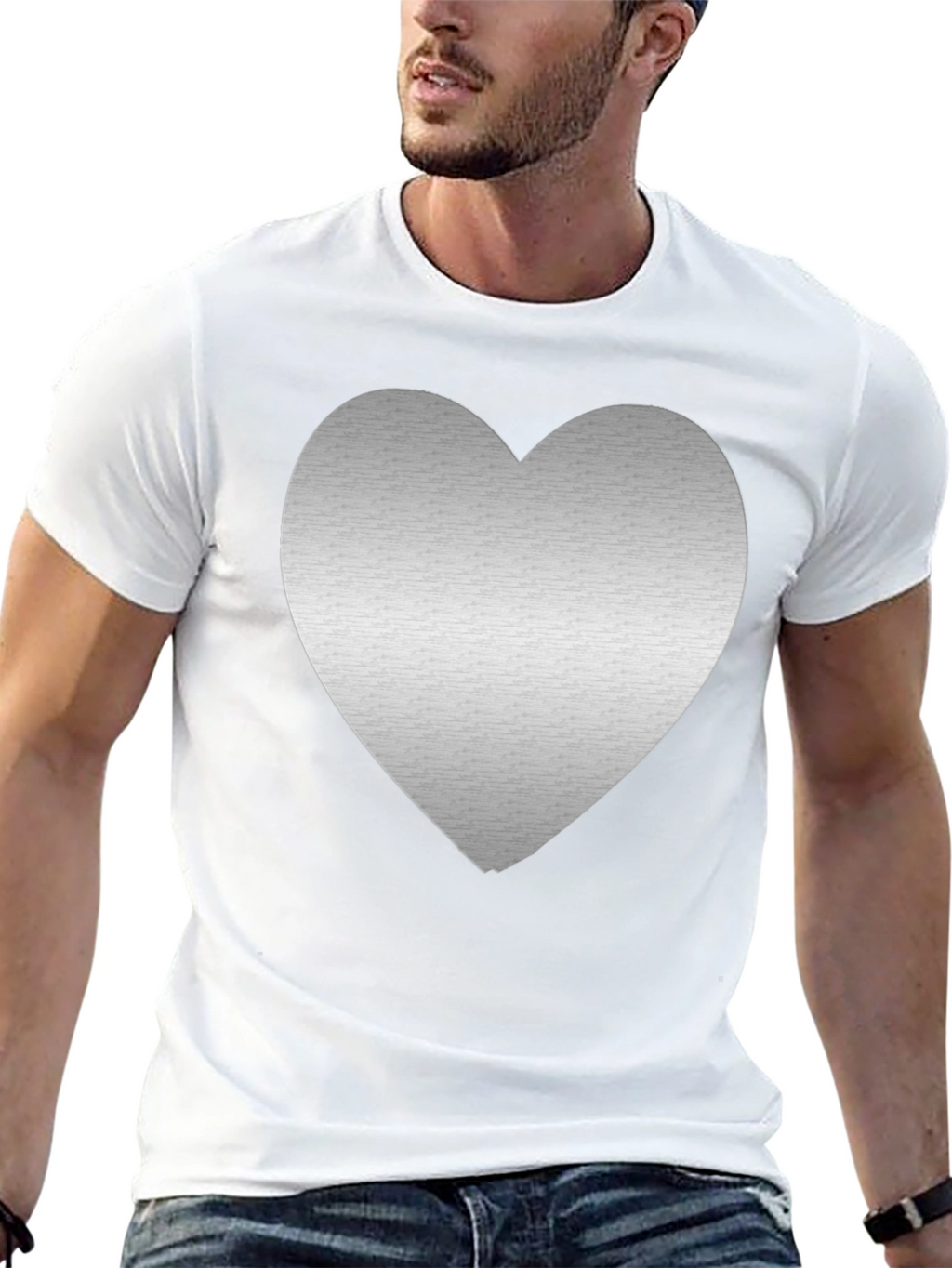 Heart Graphic Tee - Mens Black T-Shirt