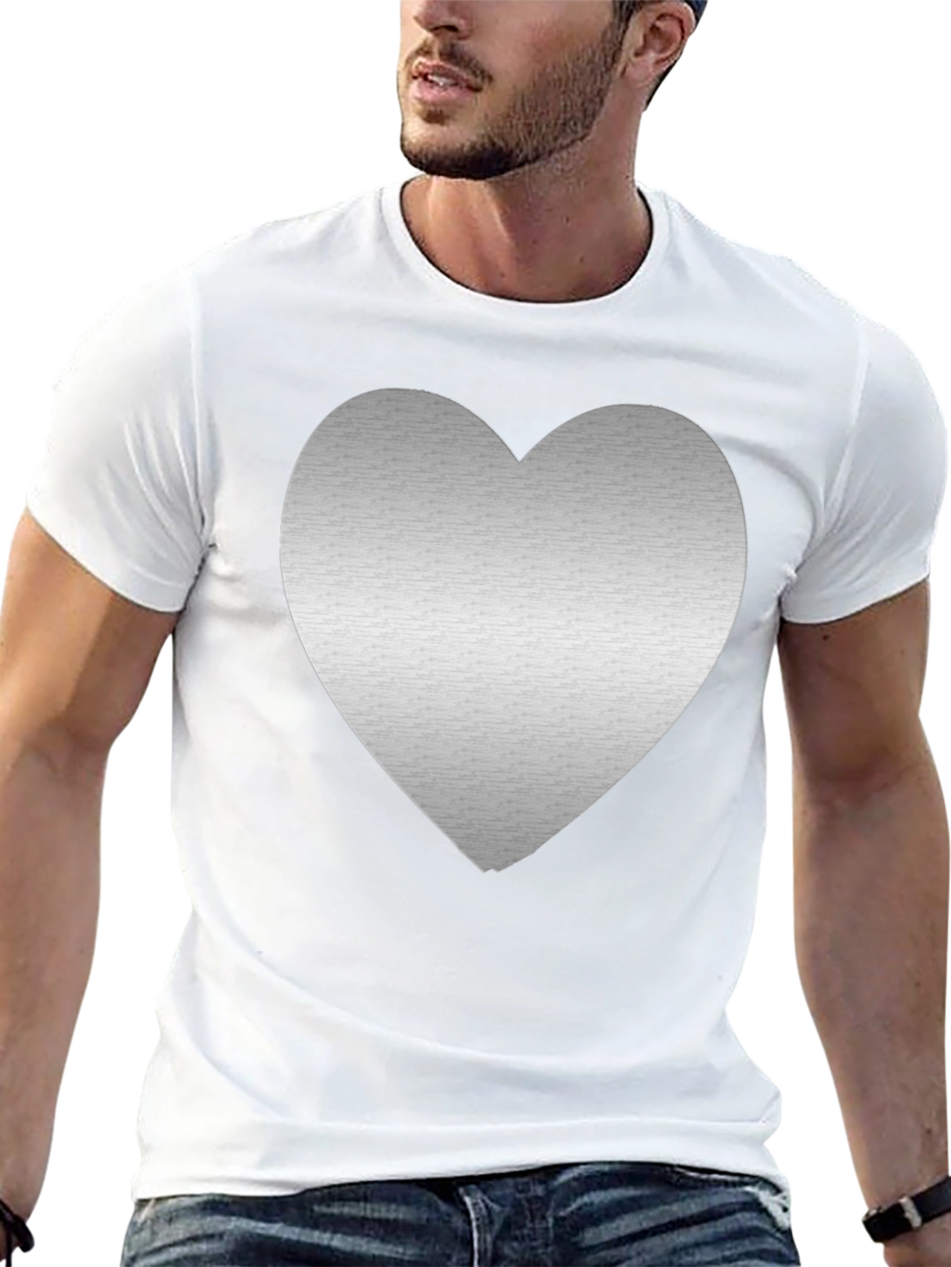 Heart Graphic Tee - Mens Black T-Shirt