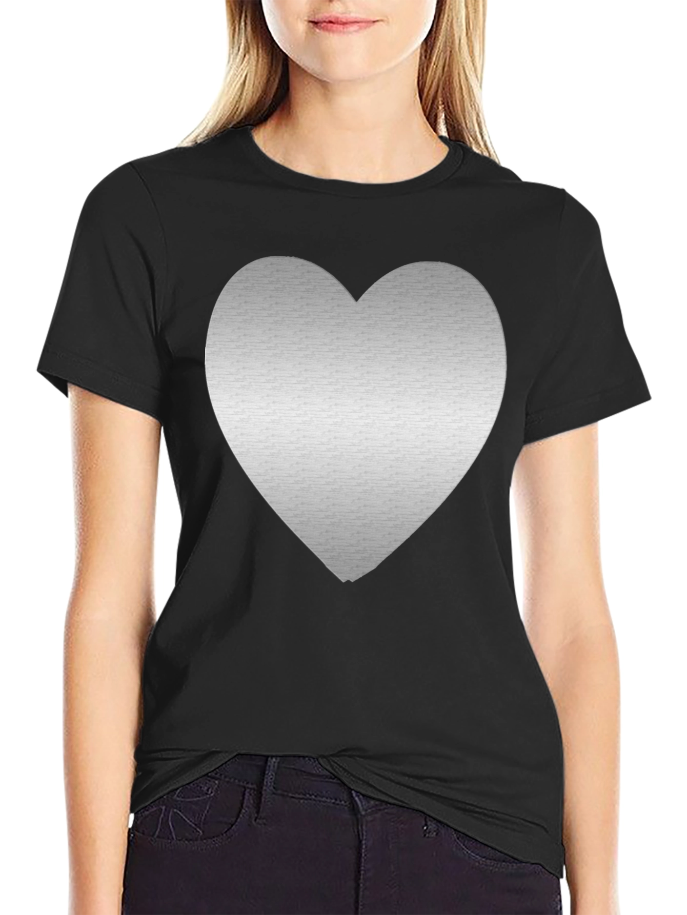 Heart Graphic Tee - Mens Black T-Shirt