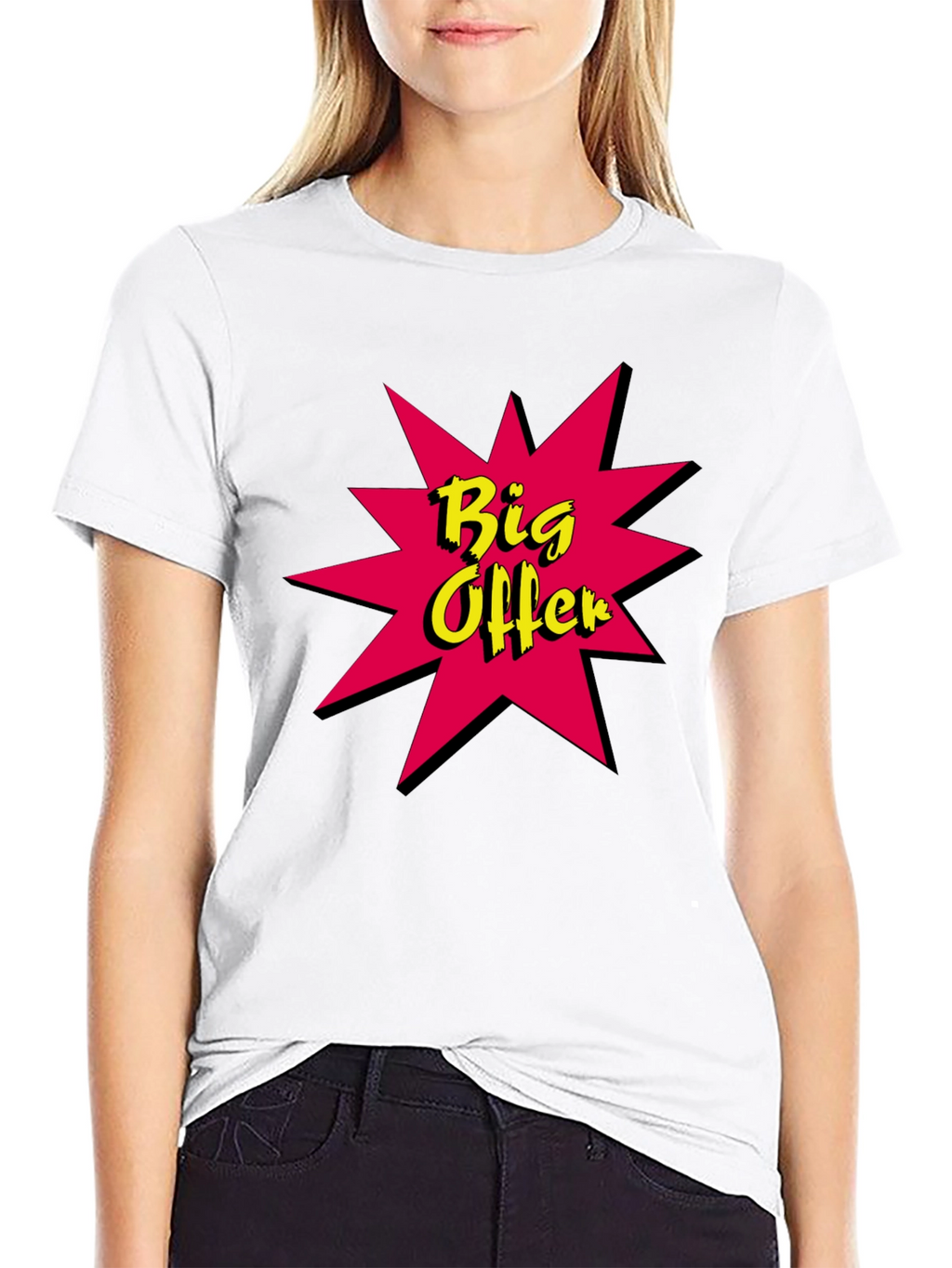 Big Offer Graphic Tee - Stylish Black Cotton T-Shirt