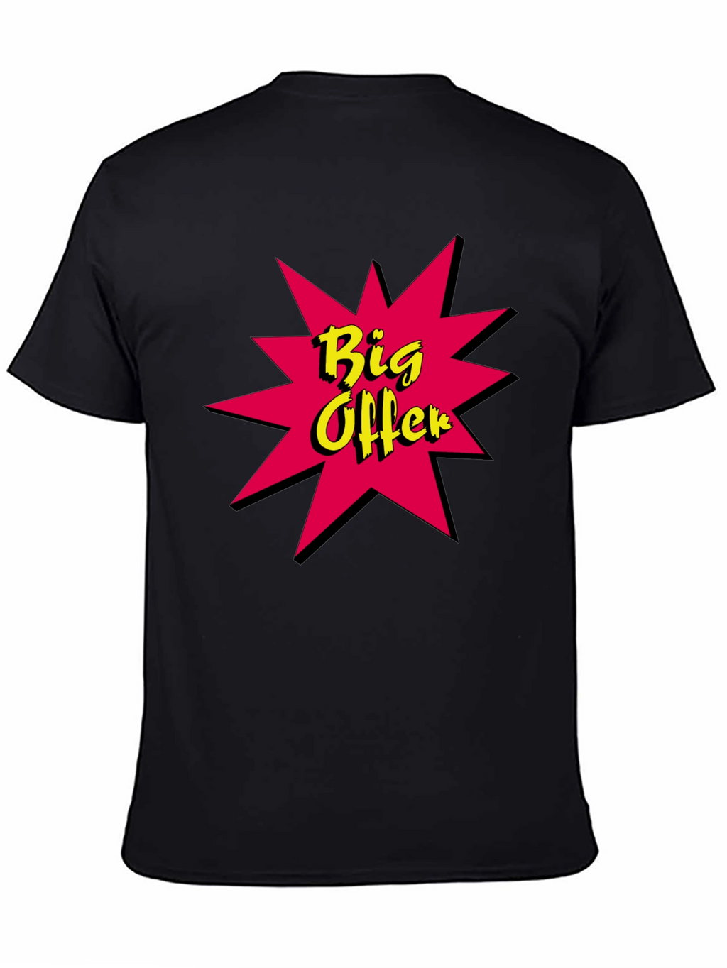 Big Offer Graphic Tee - Stylish Black Cotton T-Shirt