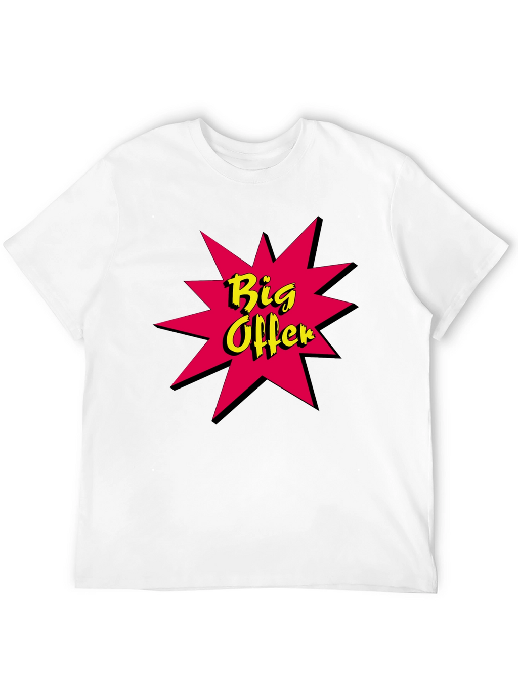 Big Offer Graphic Tee - Stylish Black Cotton T-Shirt