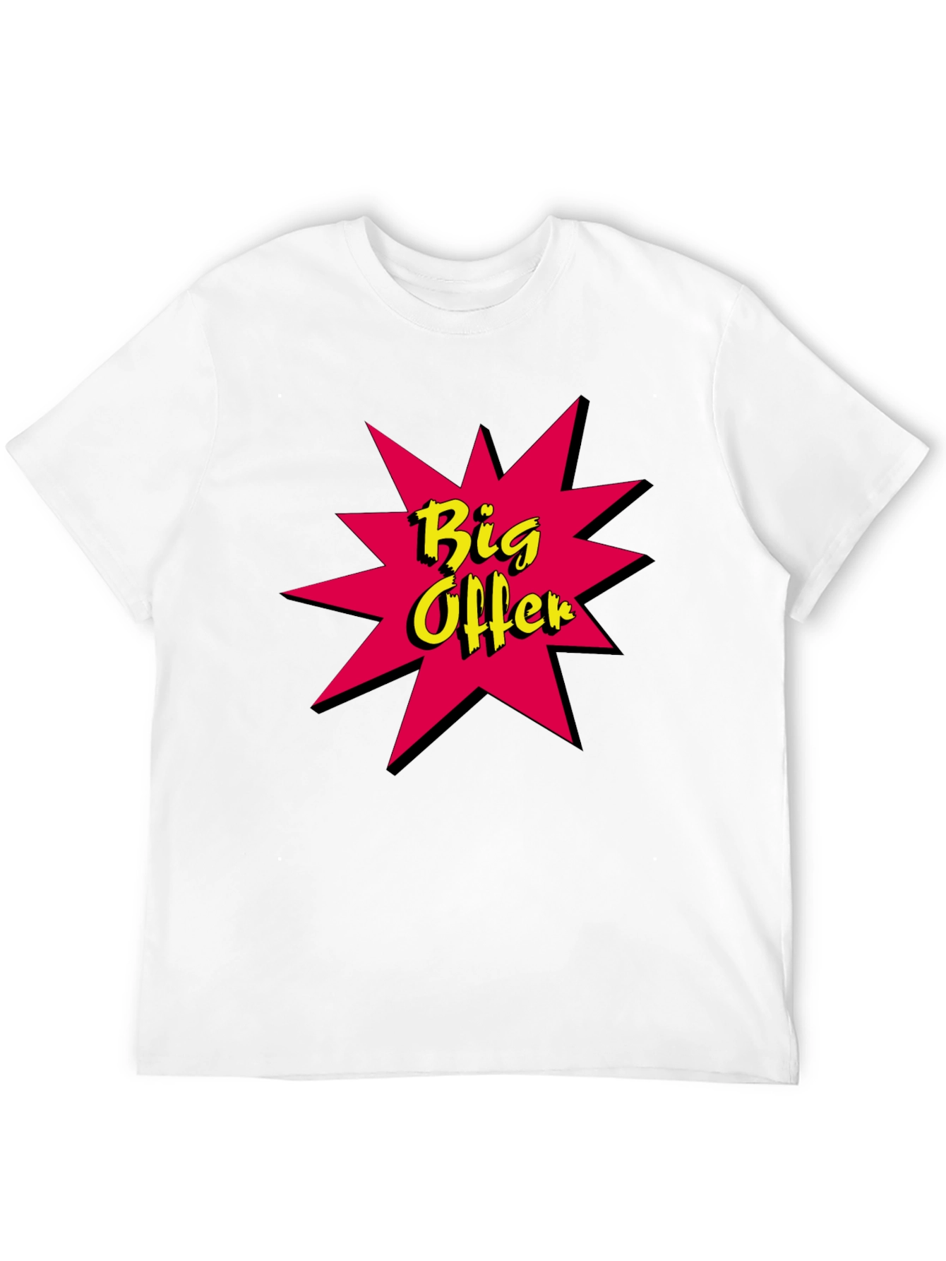Big Offer Graphic Tee - Stylish Black Cotton T-Shirt