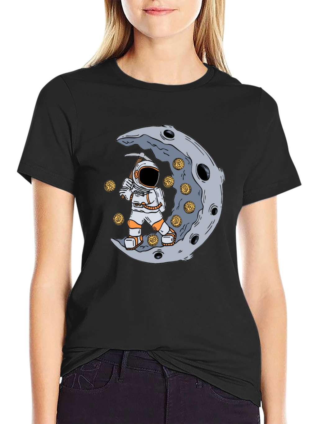 To the Moon T-Shirt - Astronaut Mining