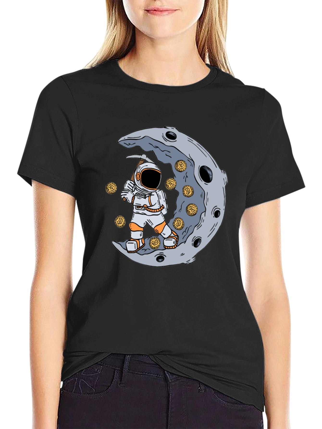 To the Moon T-Shirt - Astronaut Mining