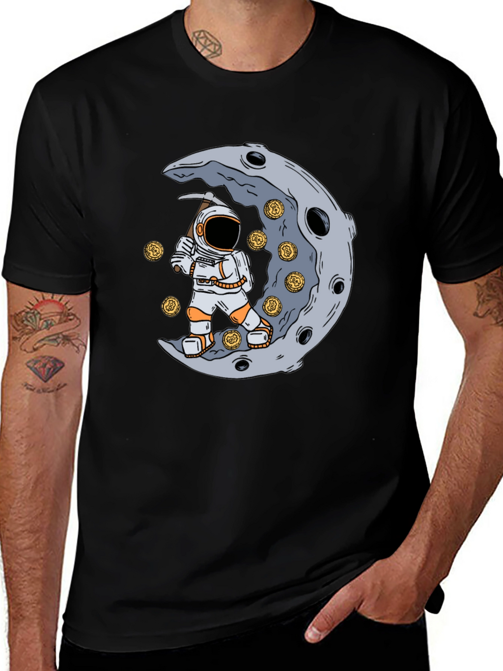 To the Moon T-Shirt - Astronaut Mining