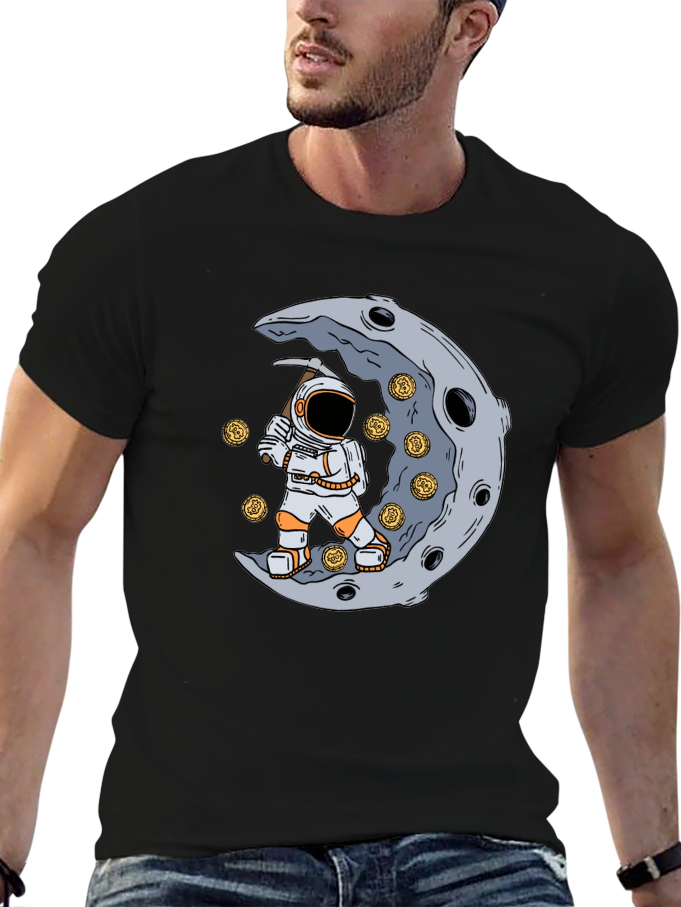 To the Moon T-Shirt - Astronaut Mining