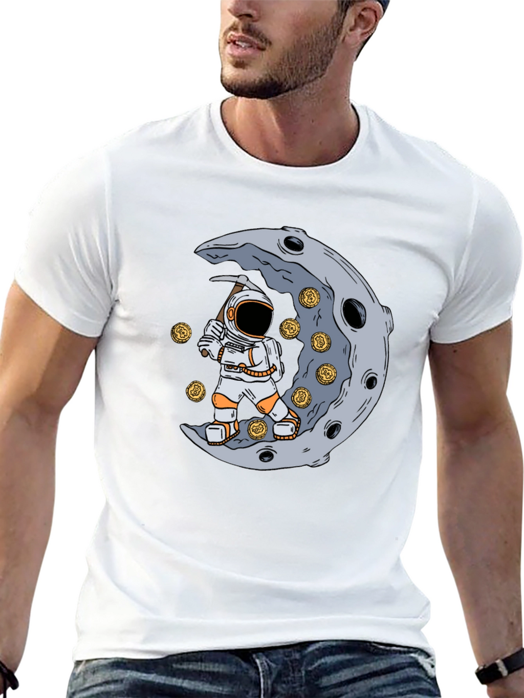 To the Moon T-Shirt - Astronaut Mining