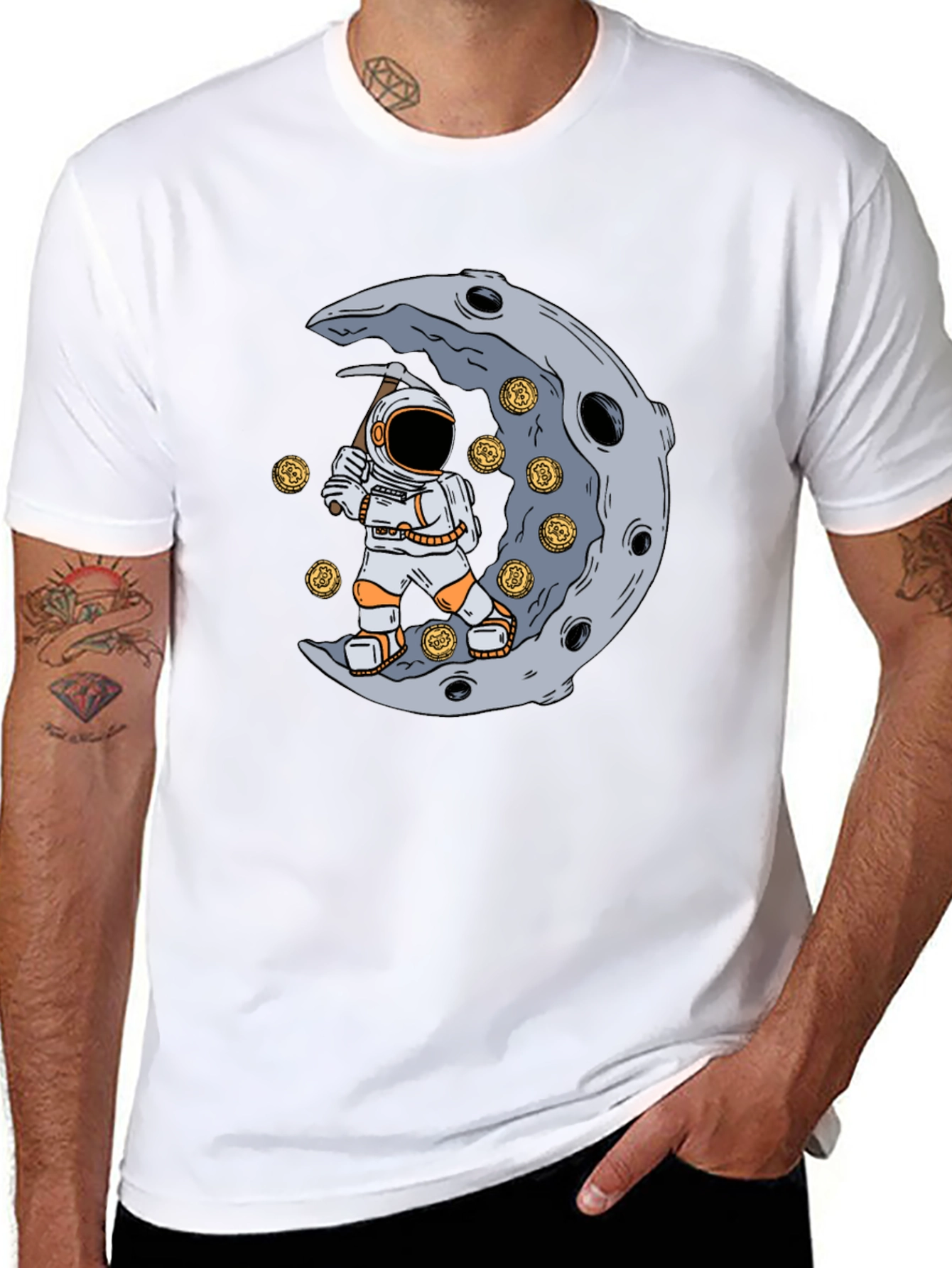 To the Moon T-Shirt - Astronaut Mining