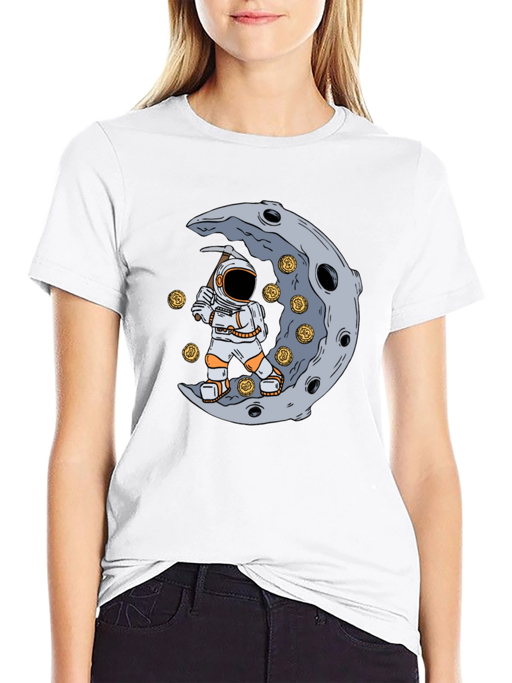To the Moon T-Shirt - Astronaut Mining
