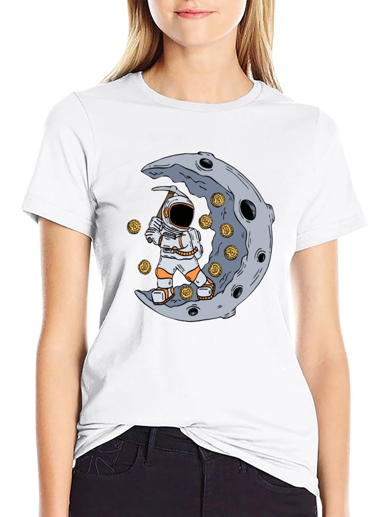 To the Moon T-Shirt - Astronaut Mining