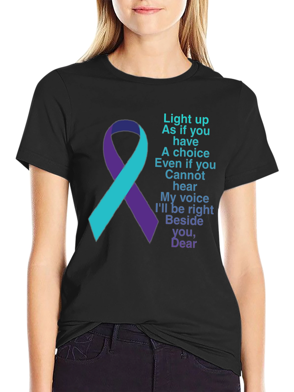 Awareness Ribbon Tee - Light Up Choice Hear