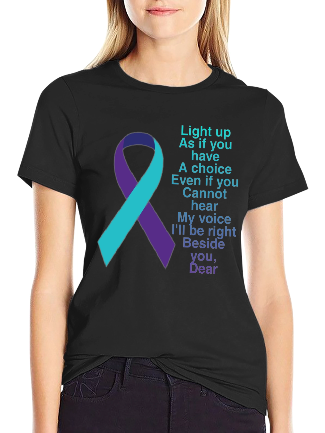 Awareness Ribbon Tee - Light Up Choice Hear