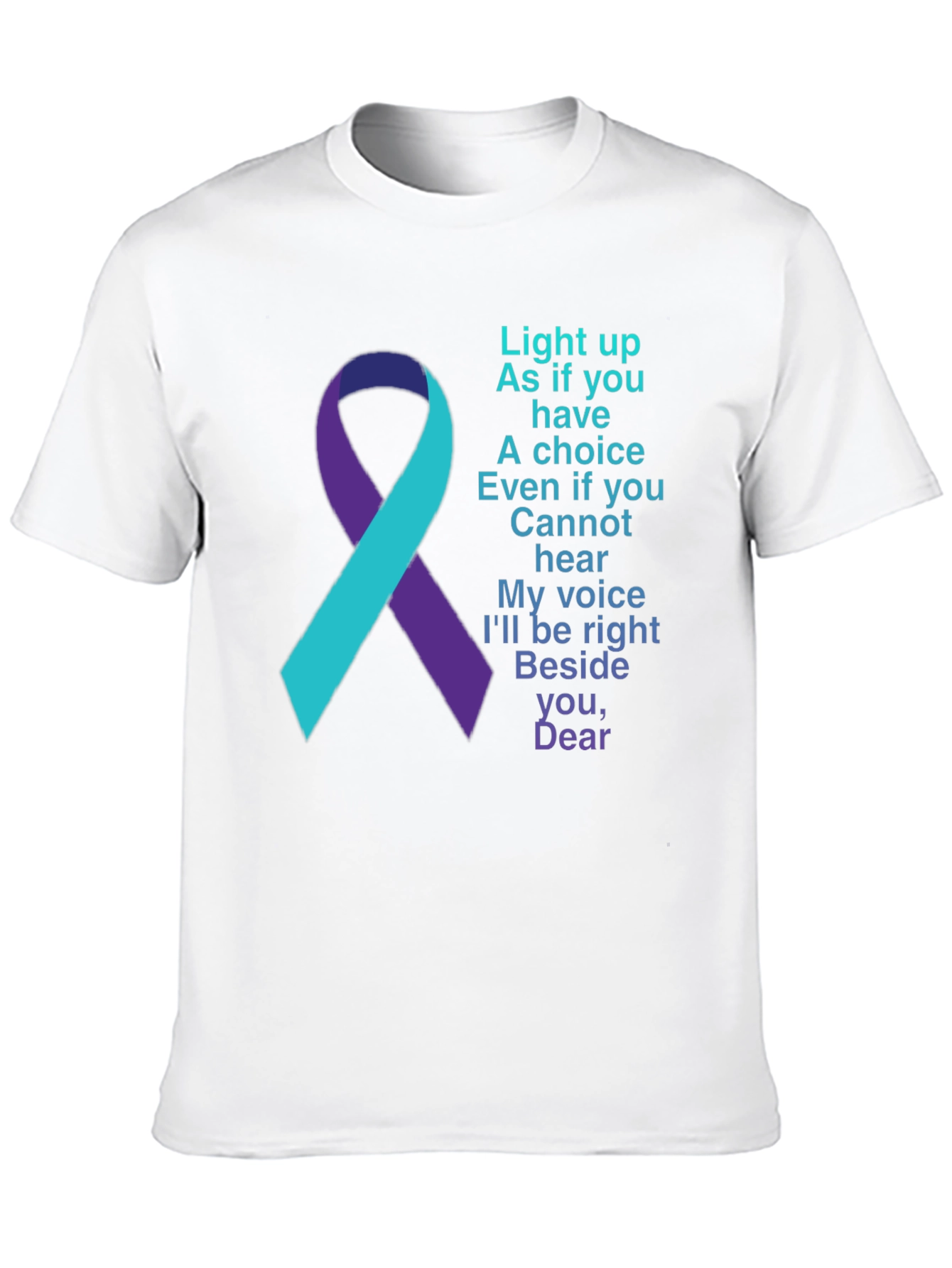 Awareness Ribbon Tee - Light Up Choice Hear