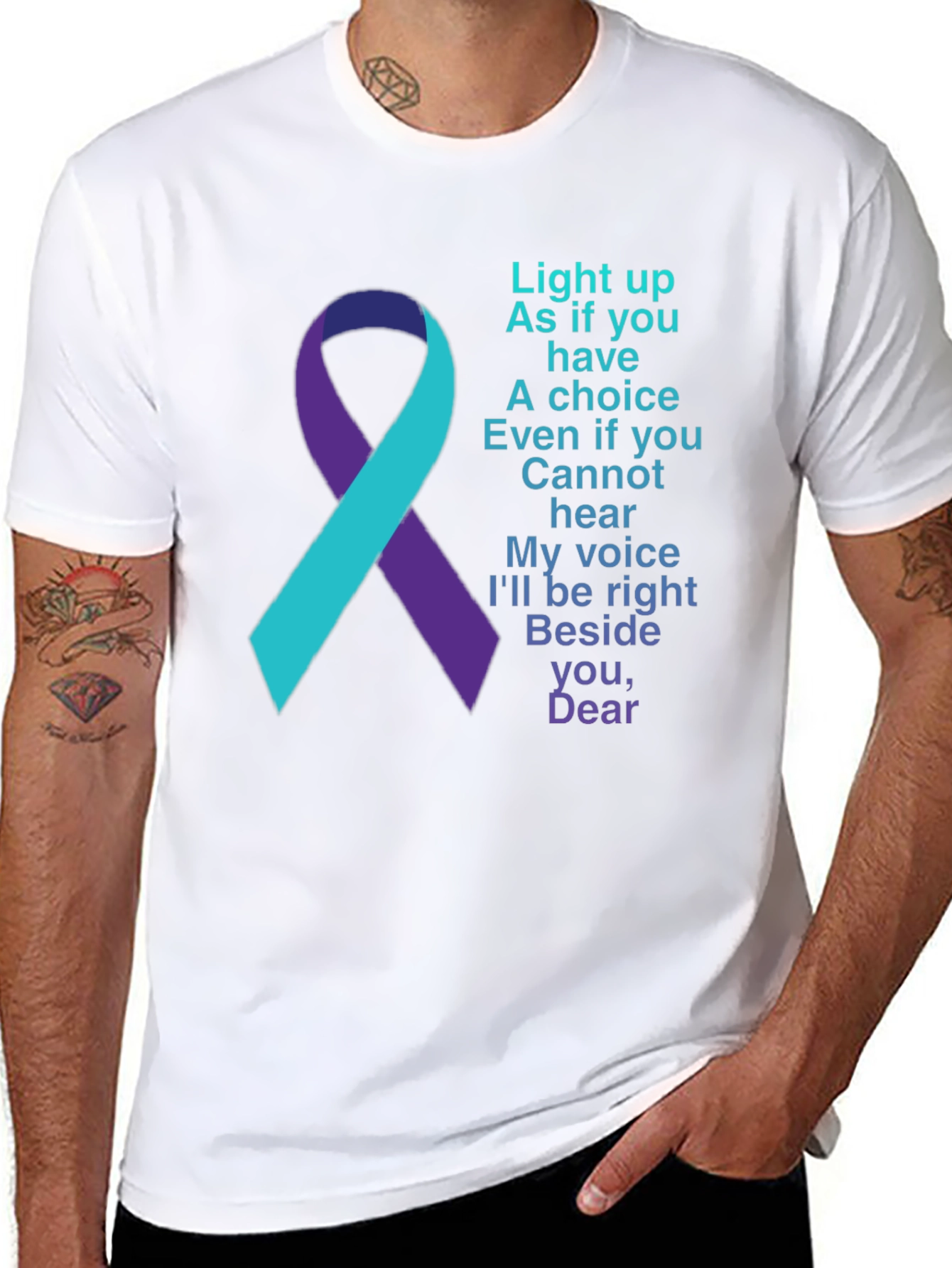 Awareness Ribbon Tee - Light Up Choice Hear