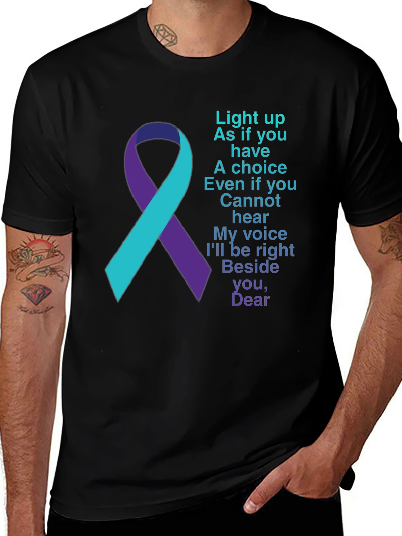 Awareness Ribbon Tee - Light Up Choice Hear