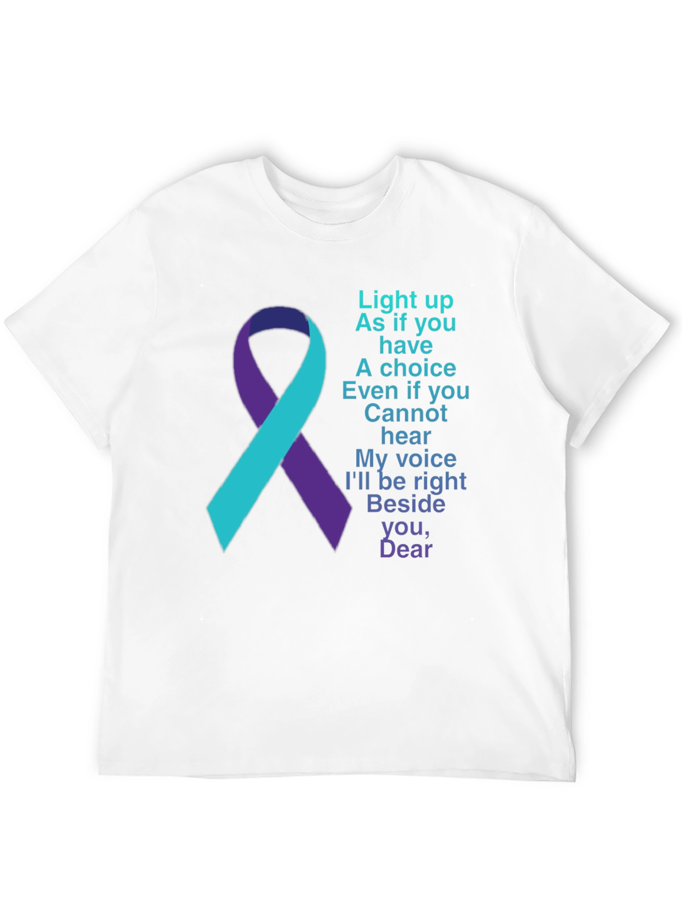 Awareness Ribbon Tee - Light Up Choice Hear