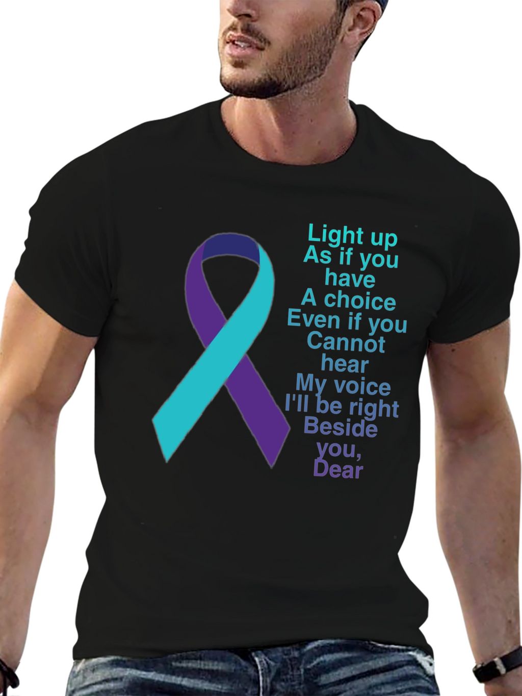 Awareness Ribbon Tee - Light Up Choice Hear