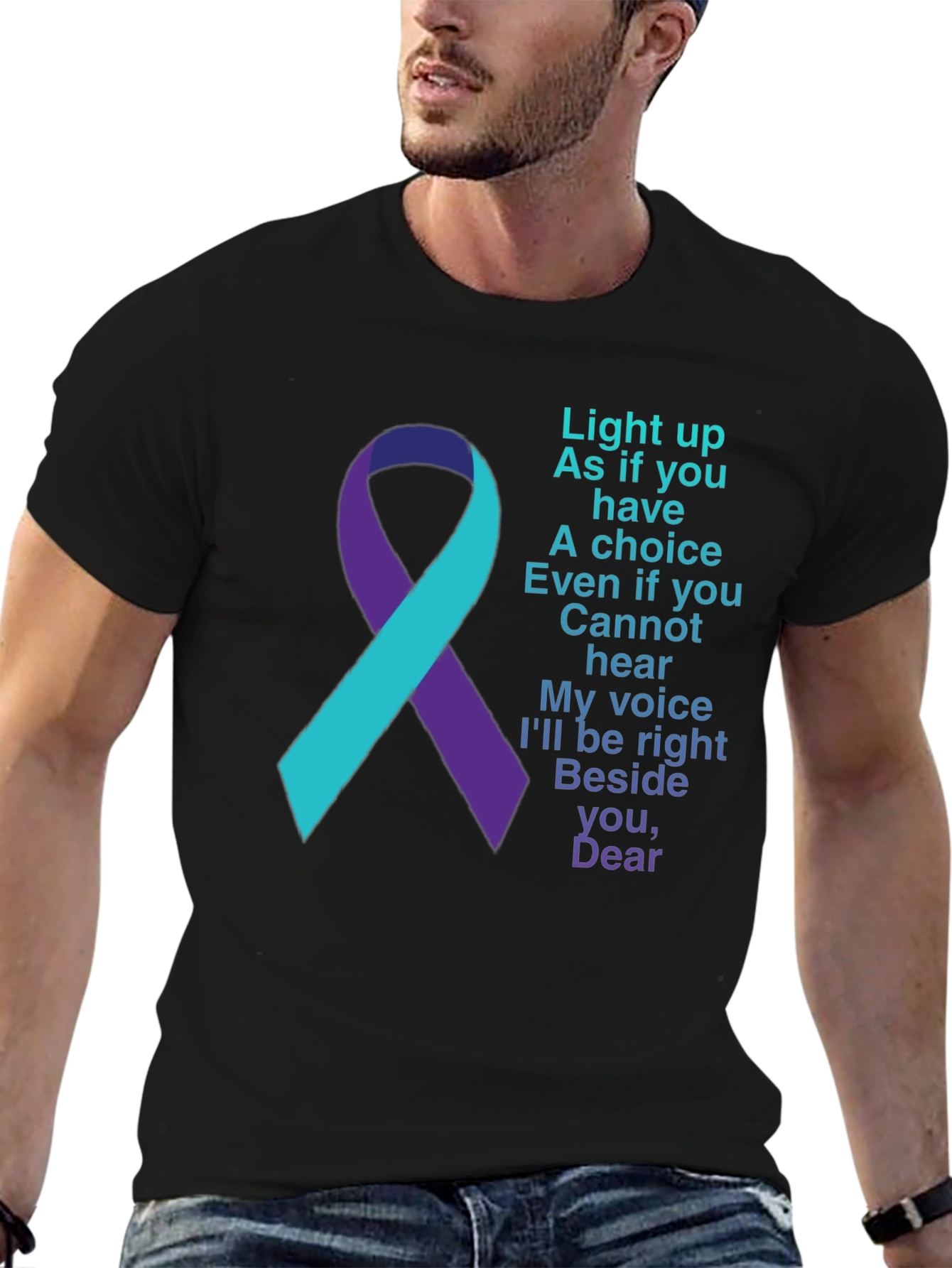Awareness Ribbon Tee - Light Up Choice Hear