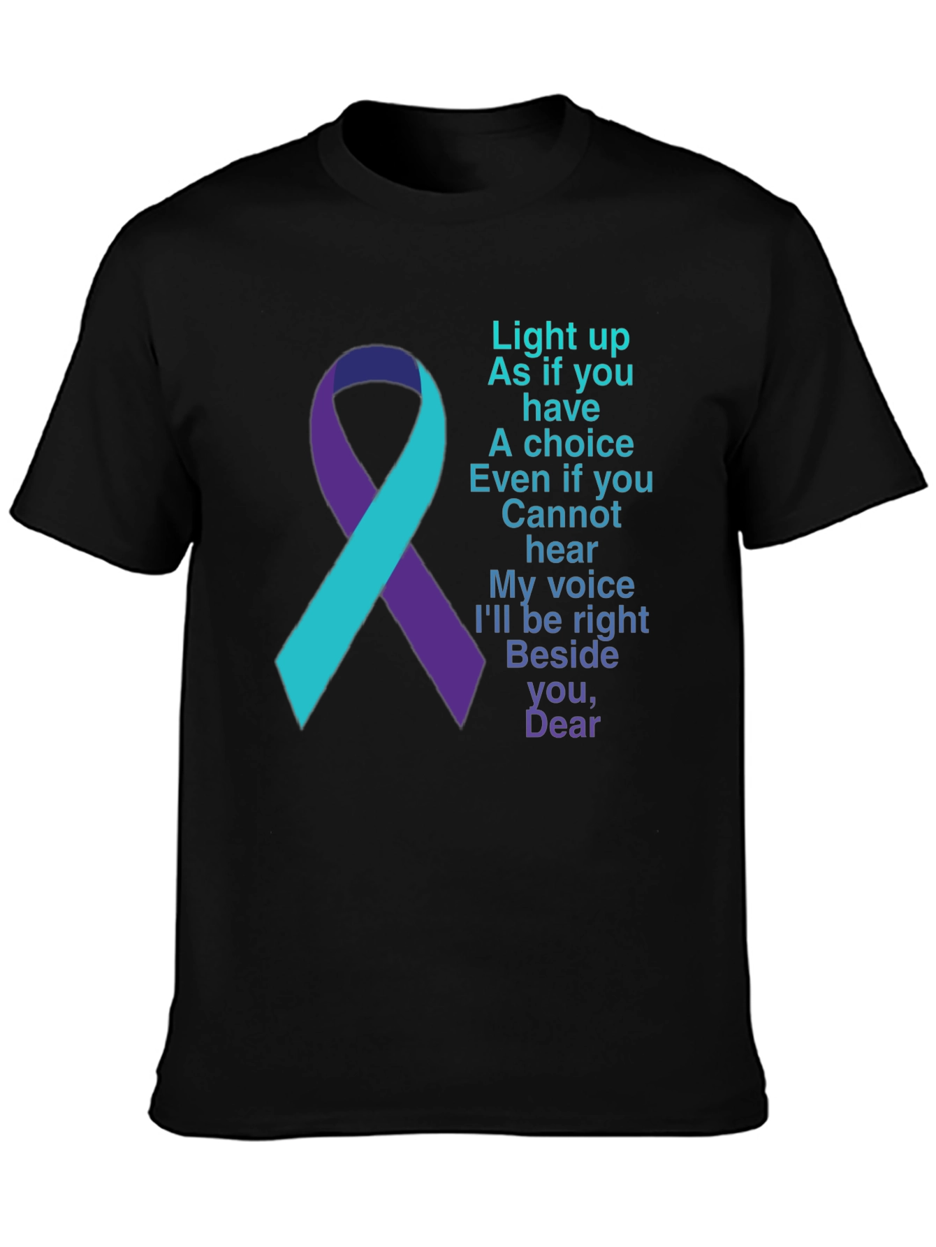 Awareness Ribbon Tee - Light Up Choice Hear