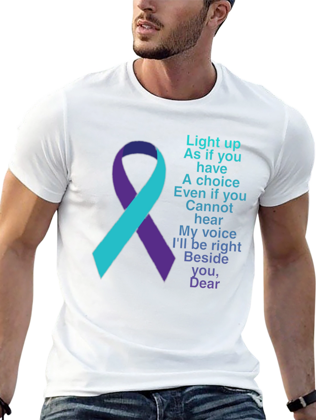 Awareness Ribbon Tee - Light Up Choice Hear