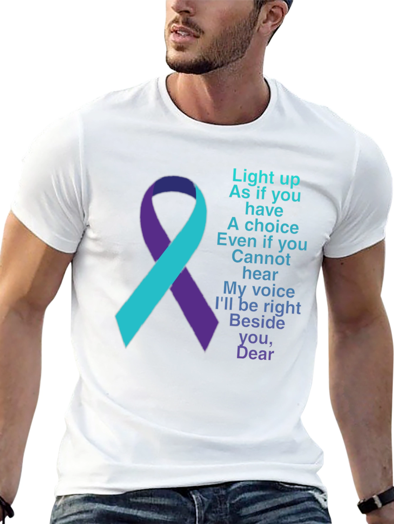 Awareness Ribbon Tee - Light Up Choice Hear
