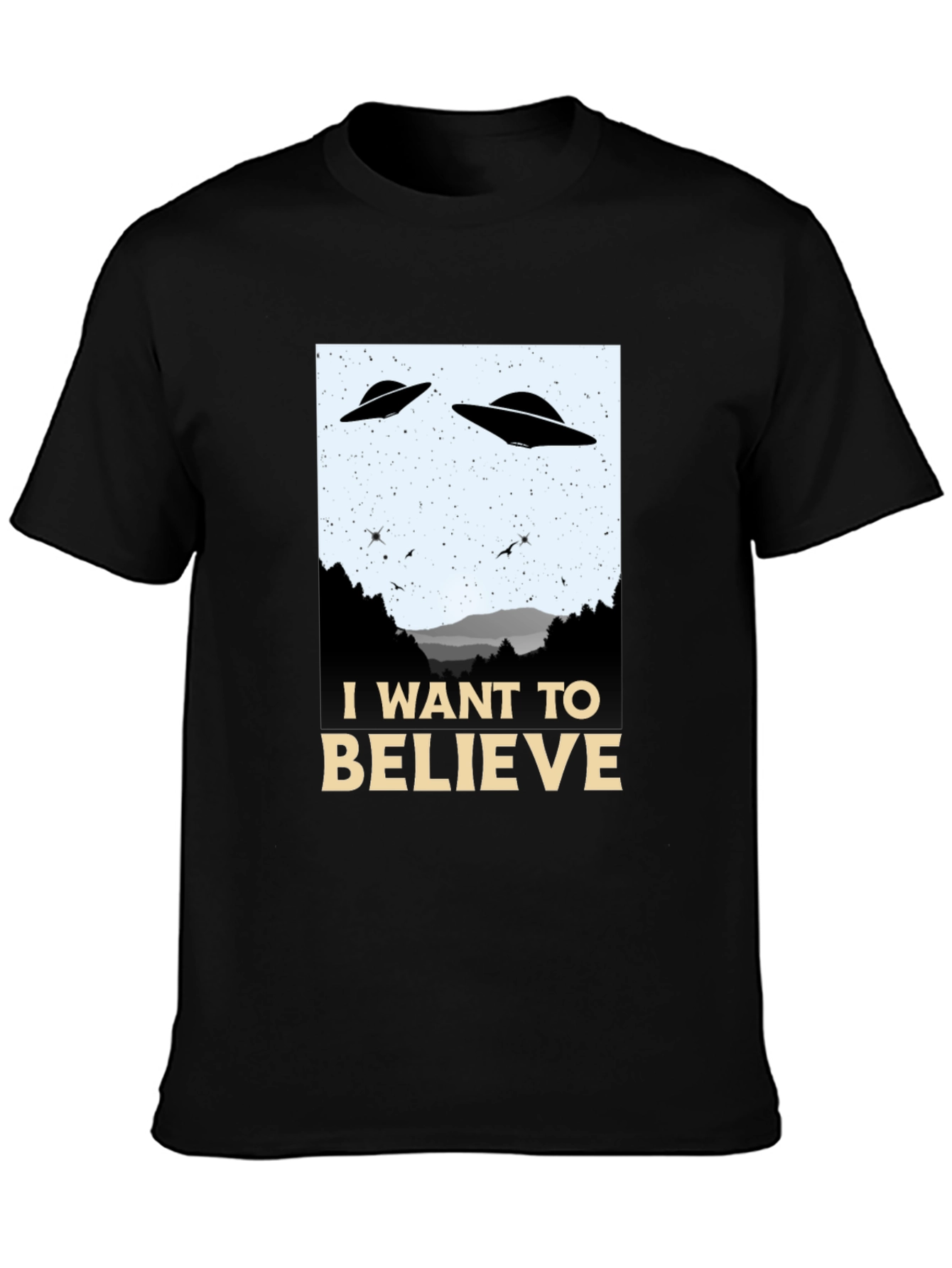 I Want To Believe T-Shirt UFO Alien Tee