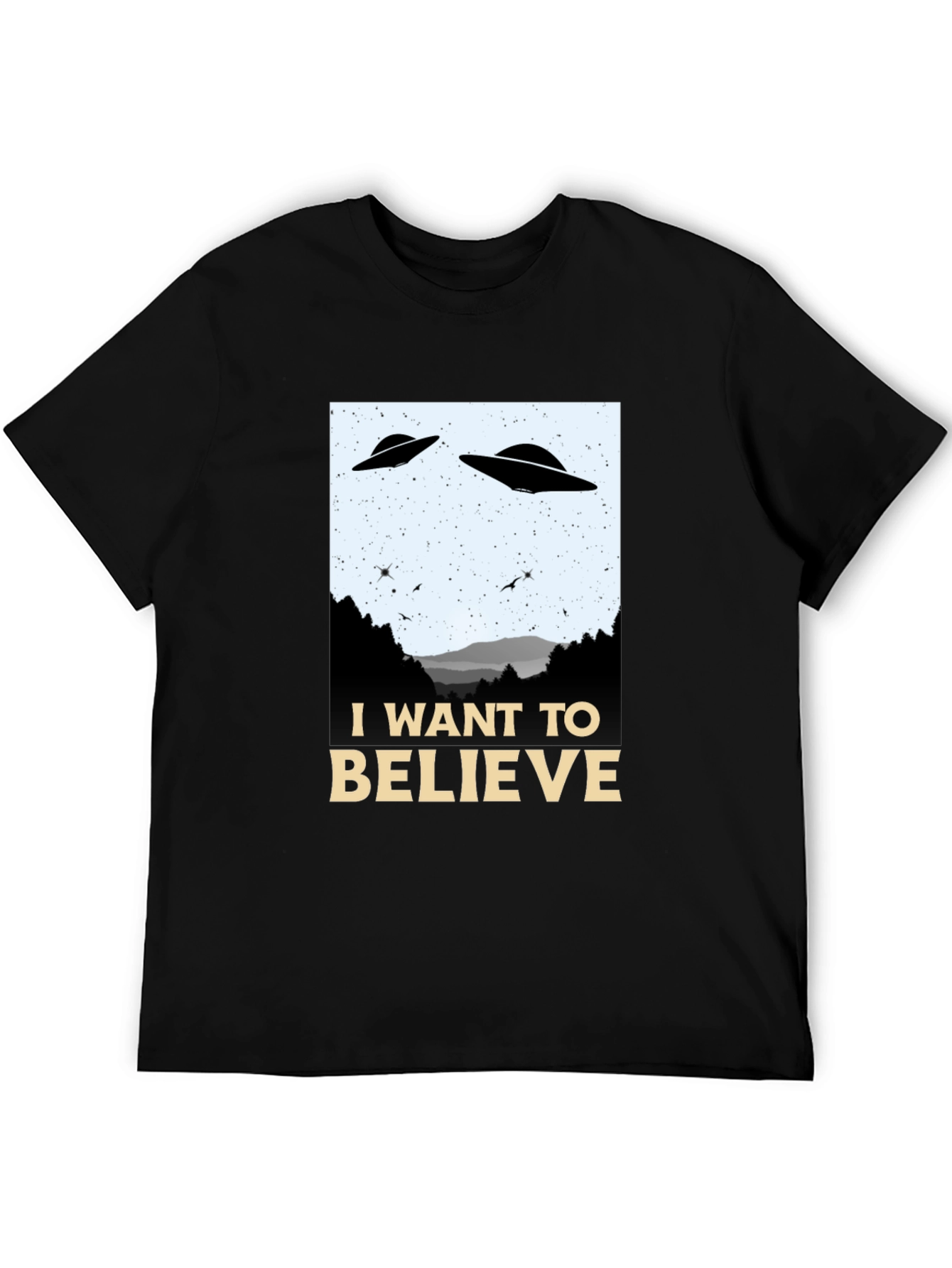 I Want To Believe T-Shirt UFO Alien Tee