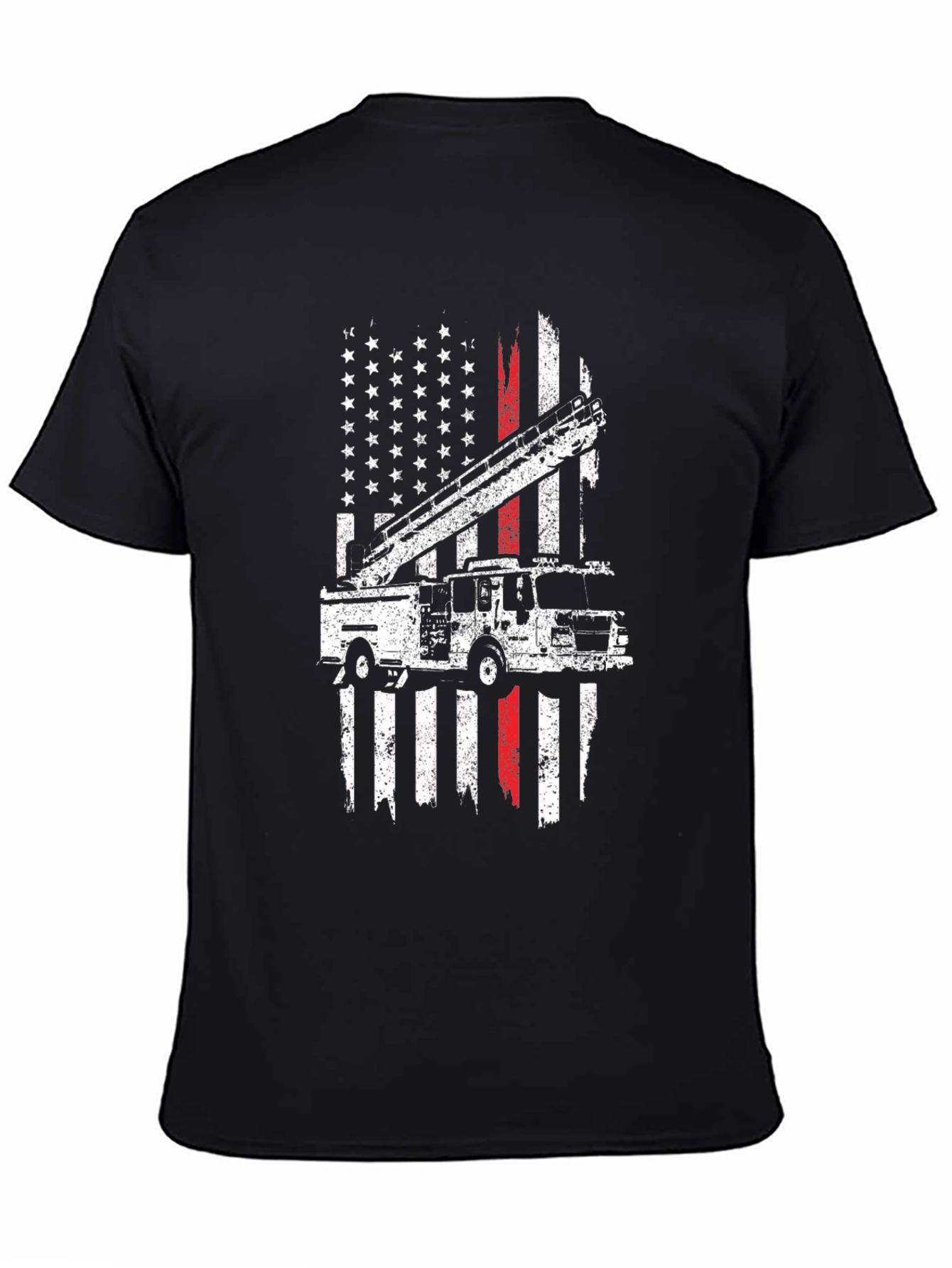 Firefighter American Flag Graphic T-Shirt