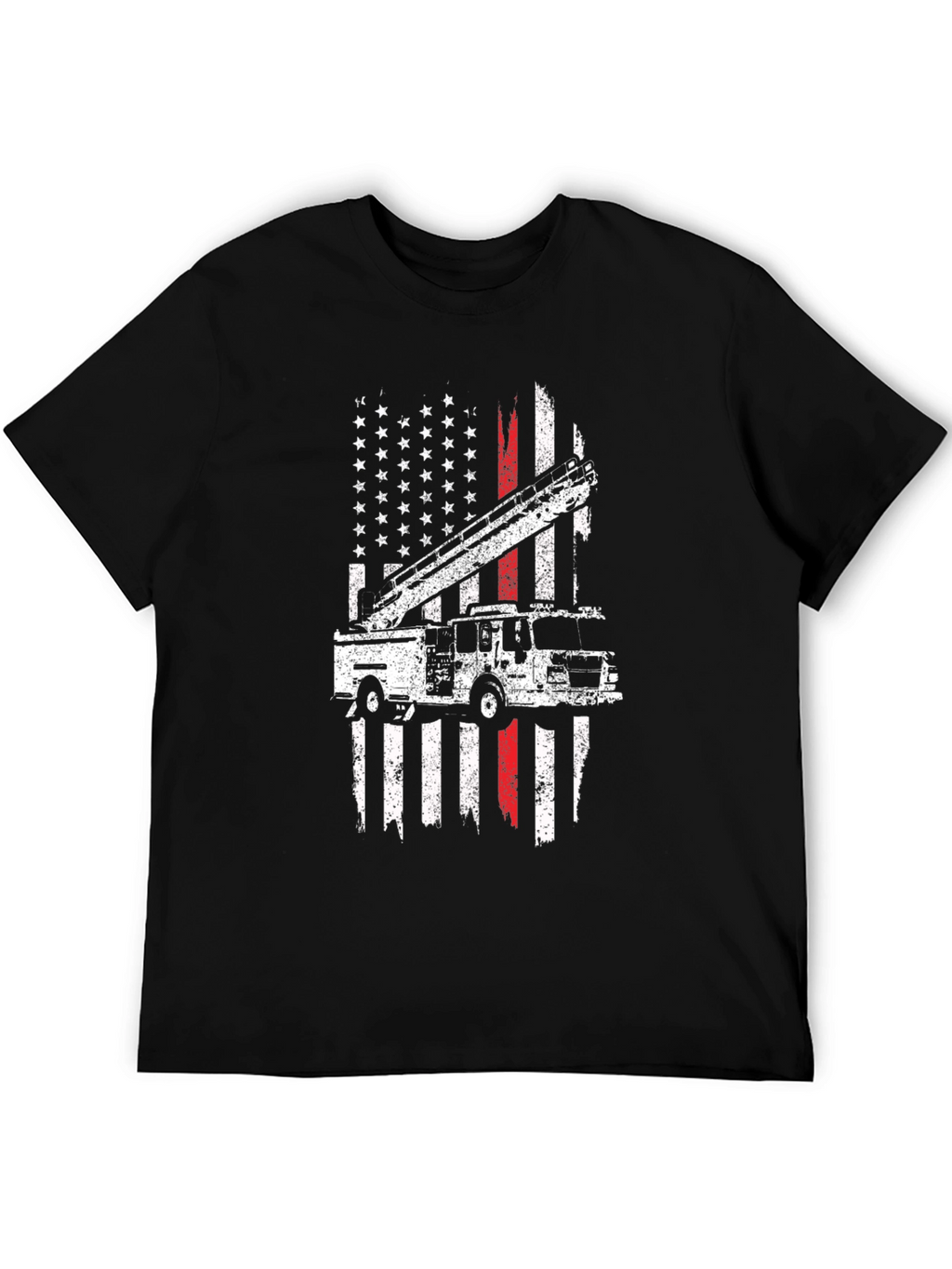Firefighter American Flag Graphic T-Shirt