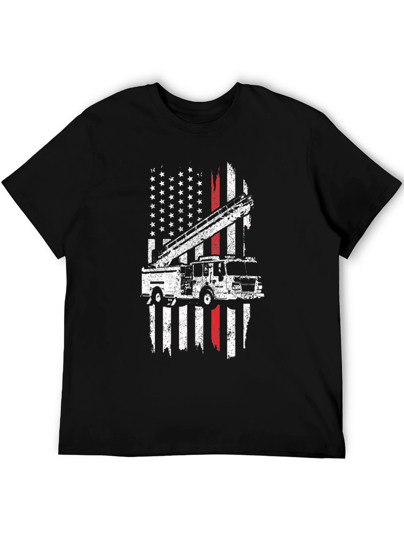 Firefighter American Flag Graphic T-Shirt