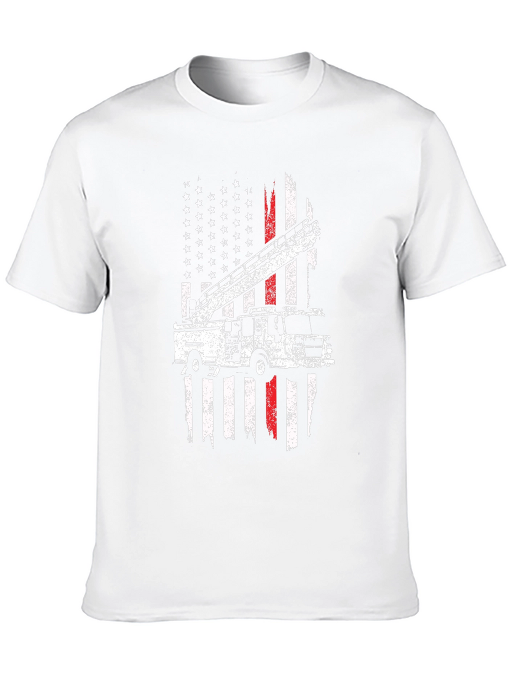 Firefighter American Flag Graphic T-Shirt