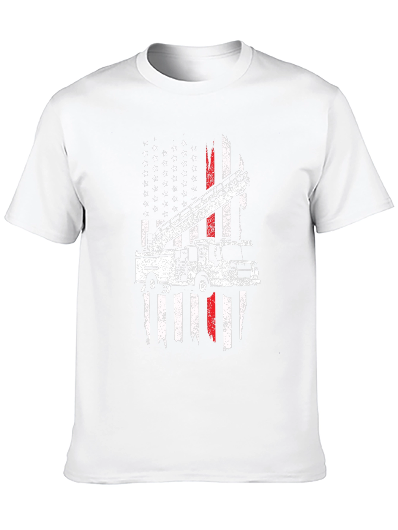 Firefighter American Flag Graphic T-Shirt