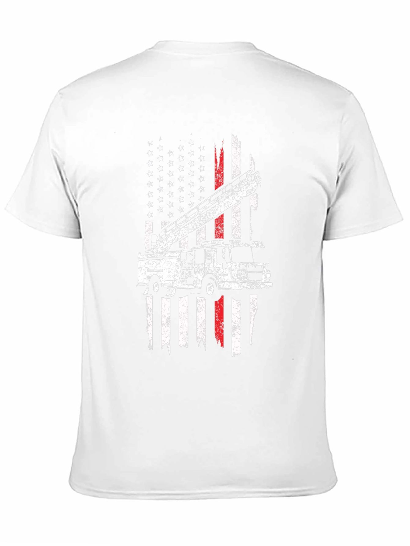 Firefighter American Flag Graphic T-Shirt