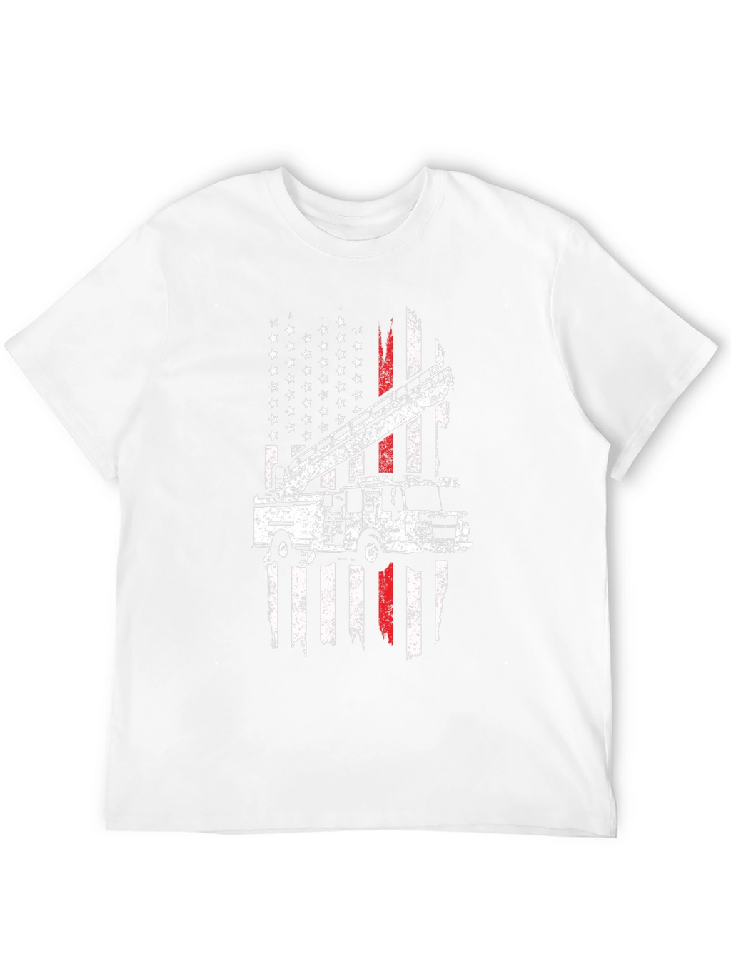 Firefighter American Flag Graphic T-Shirt